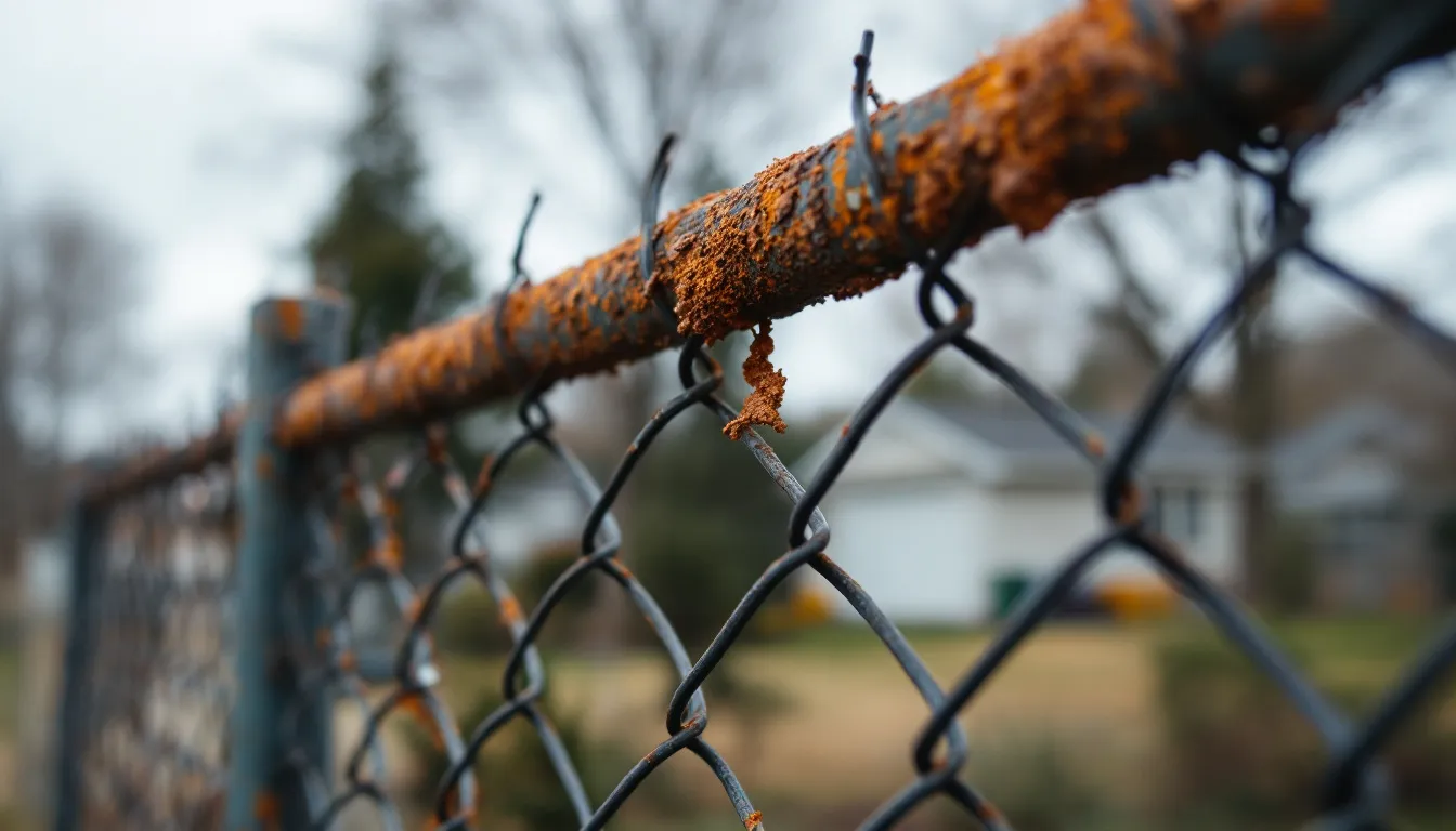 Chain-Link Fence Rust and Corrosion