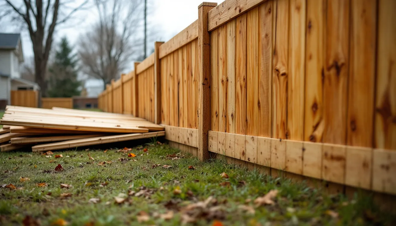 Fence Blown Down by Wind